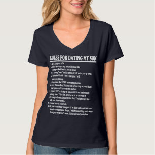 お母さんのための私の息子のワイシャツに日付を記入するための規則 Tシャツ