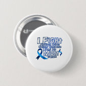 お母さんのための結腸癌に対する戦い 缶バッジ (正面&裏面)