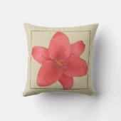 お母さんのための花の赤いユリ クッション (裏面)