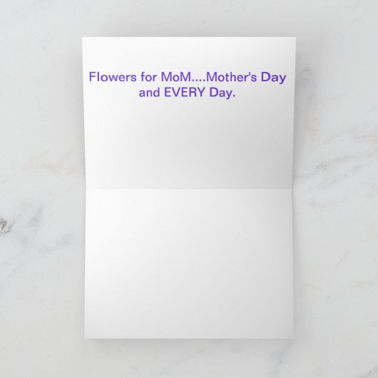 お母さんのための花 カード (内部)