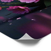 お母さんのための華やかなピンクの花 ポスター (角)