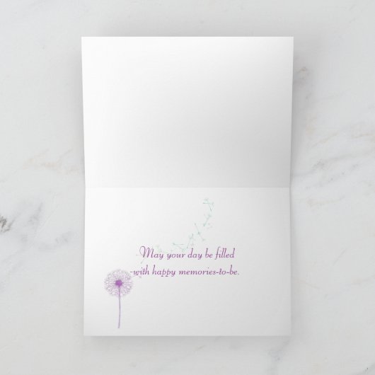 お母さんのための誕生日のデイジー カード (内部)