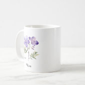 お母さんのための2月の誕生花ギフト コーヒーマグカップ (正面左)