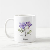 お母さんのための2月の誕生花ギフト コーヒーマグカップ (左)