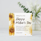 お母さんのひまわりグリーティングカードと幸せな日 (スタンド正面)