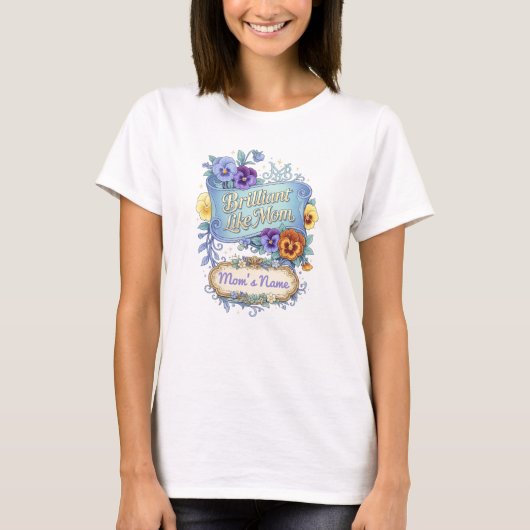 お母さんのように輝く母の日 Tシャツ (正面)