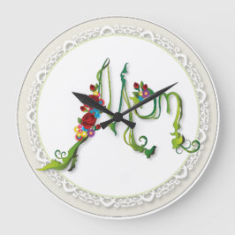 お母さんのアクリルの柱時計 ラージ壁時計