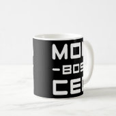 お母さんのウシCeoのおもしろいなお母さんの引用文のボスのギフトのアイディア コーヒーマグカップ (正面右)