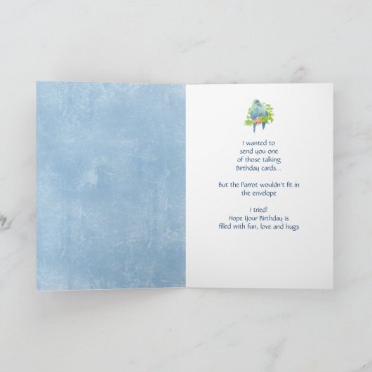 お母さんのオウムのカップルの鳥のためのおもしろいな誕生日 カード (内部)