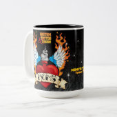 お母さんのカスタムな入れ墨のマグ ツートーンマグカップ (正面左)