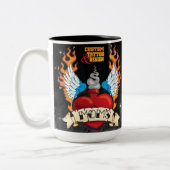 お母さんのカスタムな入れ墨のマグ ツートーンマグカップ (左)