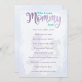 お母さんのカードを知っている人魚の赤最高のんシャワー 招待状 (正面/裏面)