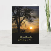 お母さんのカード紛失、お母さんへの哀悼 カード (正面)