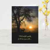 お母さんのカード紛失、お母さんへの哀悼 カード (黄色い花)