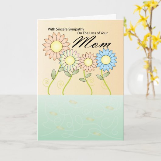 お母さんのカード紛失 カード (黄色い花)