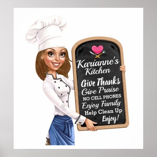 お母さんのキッチンポスター ポスター (正面)