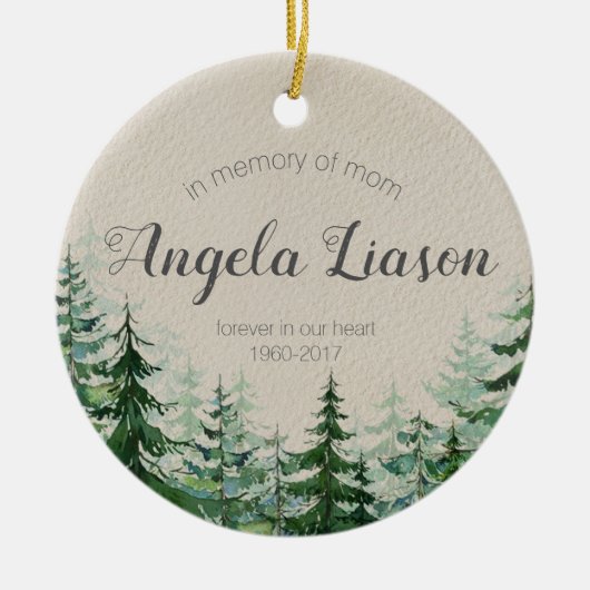 お母さんのクリスマスのオーナメントを記念して セラミックオーナメント (正面)