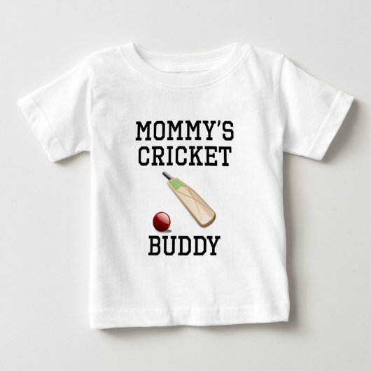 お母さんのコオロギの相棒 ベビーTシャツ (正面)