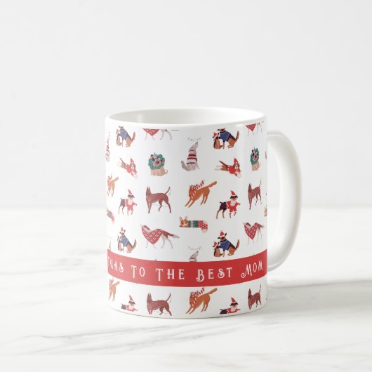 お母さんのコーヒ最高のーマグにクリスマス コーヒーマグカップ (正面右)