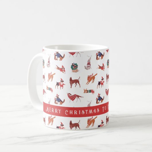 お母さんのコーヒ最高のーマグにクリスマス コーヒーマグカップ (正面左)