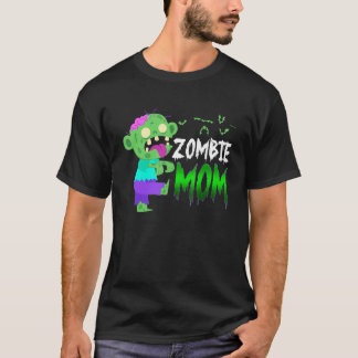 お母さんのゾンビ仮装 かわいいハロウィンコスチューム Tシャツ