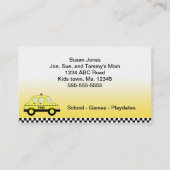 お母さんのタクシーのプロフィールカード コーリングカード (裏面)