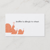 お母さんのテレホンカードかわいいかたつむり コーリングカード (裏面)