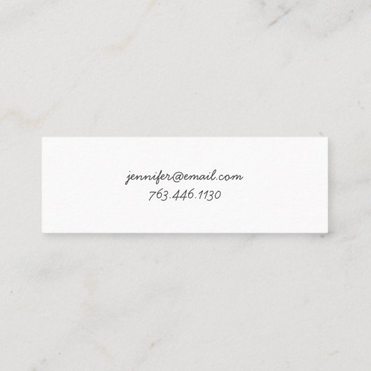 お母さんのテレホンカードのピンクのバラの花の水彩画 スキニー名刺 (裏面)