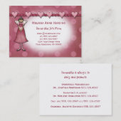 お母さんのテレホンカードピンクのハートの点の天使 コーリングカード (正面/裏面)