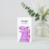 お母さんのテレホンカードピンクの恐竜のプリンセス 名刺 (スタンド正面)