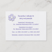 お母さんのテレホンカード小さい紫色の花 コーリングカード (裏面)