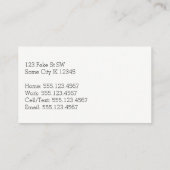 お母さんのテレホンカード花の花のモダンのシンプル コーリングカード (裏面)