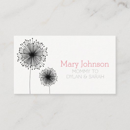 お母さんのテレホンカード花の花のモダンのシンプル コーリングカード (正面)