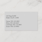 お母さんのテレホンカード花の花のモダンのシンプル コーリングカード (裏面)