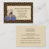 お母さんのテレホンカード茶色がかった鋼色のテディー・ベア コーリングカード (正面/裏面)