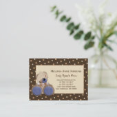 お母さんのテレホンカード茶色がかった鋼色のテディー・ベア コーリングカード (スタンド正面)