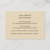 お母さんのテレホンカード茶色がかった鋼色のテディー・ベア コーリングカード (裏面)