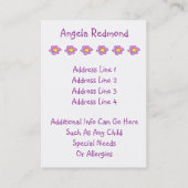 お母さんのテレホンカード コーリングカード (裏面)