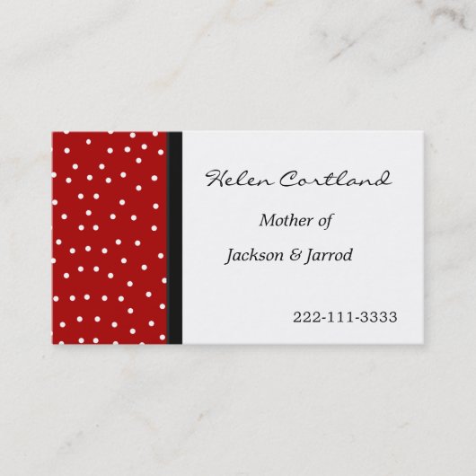 お母さんのテレホンカード コーリングカード (正面)