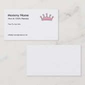 お母さんのテレホンカード-ピンクのティアラ コーリングカード (正面/裏面)