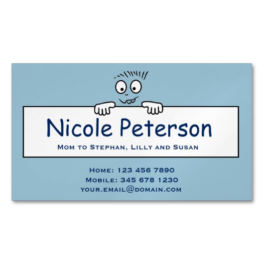 お母さんのテレホンカード マグネット名刺 (正面)