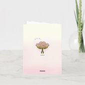 お母さんのデイカードにチューリップハートを カード (裏面)