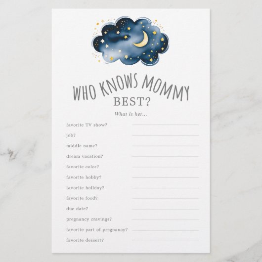 お母さんのトライビアゲームを知る最高の月星 チラシ (正面)