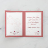 お母さんのハッピーバレンタインデー-ハートのカップケーキ シーズンカード (内部)