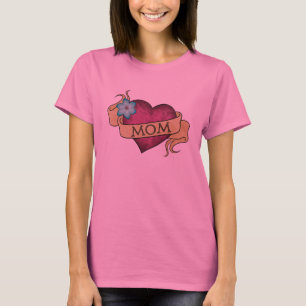 お母さんのハートの入れ墨のTシャツ Tシャツ