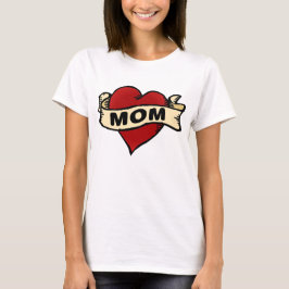 お母さんのハートの入れ墨のTシャツ Tシャツ