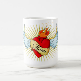 お母さんのハート コーヒーマグカップ