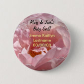 お母さんのパパの一流の女の赤ちゃんは女の赤ちゃんの名前にボタンをかけます 缶バッジ (正面)