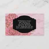 お母さんのピンクのバラの名刺 名刺 (裏面)