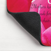 お母さんのピンク及び赤い花のマウスパッド マウスパッド (コーナー)